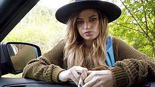 Nicole Ray - Martin Gun - Public Agent - Full Video - the sexy and friendly American Hitchhiker makes him cum in her mouth after outdoor sex - ah-me.com - Usa