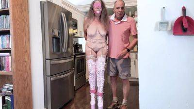 AmelieRMoreau Blindfolded & Gagged in Hot BDSM Bondage - Small Tits Jewish Babe in Stockings - porntry.com - Usa