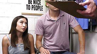 Four hard dicks for perky suspect at the backroom - ah-me.com