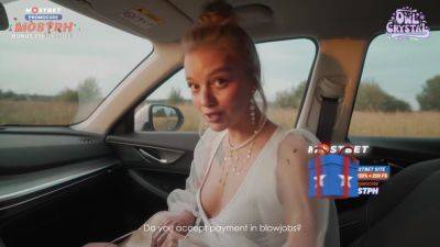 A Student 18+ Girl Paid With A Blowjob For The Trip - videomanysex.com