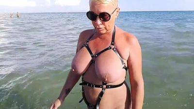 Stepmom Fucks Step Son at Beach - Hot MILF Outdoor Sex with Big Tits - veryfreeporn.com - India - Russia