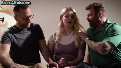 Shy blonde bae first time in bisex 3some - hotmovs.com