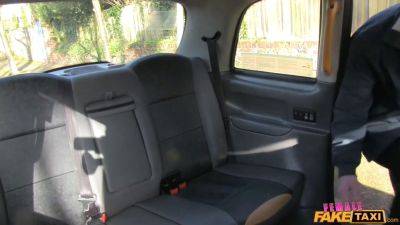 Woman fake cab - british cougar brunette gives her passenger a butt licking and frigs his bum - sexu.com