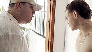 BOY FUCKS THE MAID IN FRONT OF HIS STEPFATHER - ah-me.com