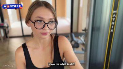 Cute Fitness Trainer Girl Gives Her First Session And Gets Fucked In Her Tigh - videomanysex.com