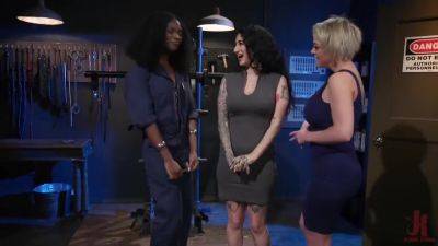 Rough Lesbian Domination Threesome - hotmovs.com