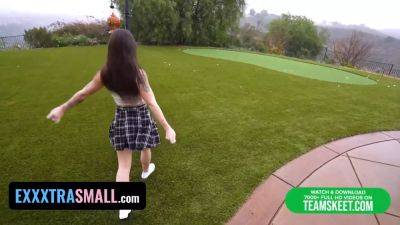 Small daughter-in-law struggles to put her stepdaddy's large cock in her little facehole - teamskeet - sexu.com