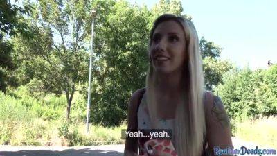 Pickedup Blonde Beauty Blows Fat Shaft Before Public - hotmovs.com