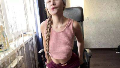 Russian Amateur Masturbation with Huge Dildo - Tight Pussy Squirts Sweetly - xxxfiles.com - Russia