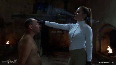 German Mistress in Leather Gloves Slaps & Humiliates Old Man - Hard Face Slapping Femdom BDSM - xxxfiles.com - Germany