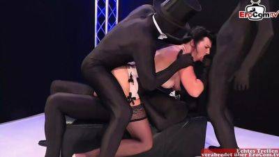 German slut Sina Velvet takes anal gangbang in nylons at gentleman's club - xxxfiles.com - Germany