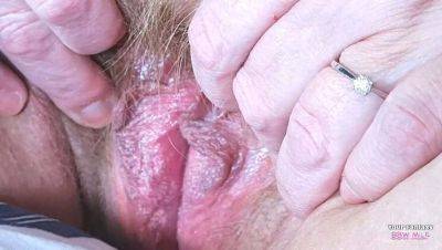 Hot BBW Wife Aunt Jane Plays With Her Hairy Pussy - Homemade MILF Cheating Action - xxxfiles.com - Britain