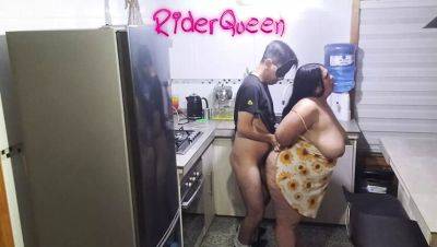 Hot Stepmom Gets Surprise Kitchen Fuck - Big Tits Latina MILF RiderQueen - veryfreeporn.com - Usa