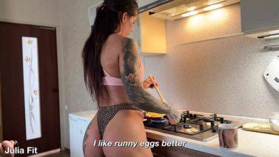 Hot Latina Julia Fit Takes Rough Anal Creampie in Kitchen - Big Ass Fucked Hard - porntry.com - Russia