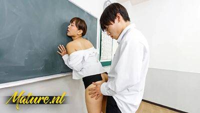 Hot Japanese Teacher Fucks Student and Takes Creampie - Mari Mizutani - porntry.com - Japan