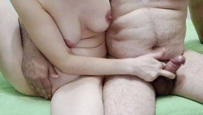 Hot Serbian Neighbor Masturbates With Me - Big Tits Amateur Couple Cum Together Closeup - veryfreeporn.com - Serbia