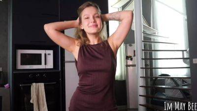 Petite Teen Gives Steamy Blowjob Under Desk - POV Virtual Sex with Big Natural Tits - porntry.com