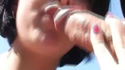 Hot German amateur rides huge cock in outdoor sex scene - veryfreeporn.com - Germany