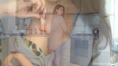 Pavla cooks in the kitchen and strips naked there - WeAreHairy - hotmovs.com