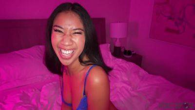 Ameena Green In Hot Ebony All Natural Cutie Gets Fucked Into Full Nelson - hotmovs.com