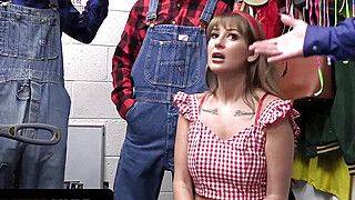 Jack Vegas - Mike Mancini - Her StepSons Got Caught Stealing, So She Distracted The Security Guard With An Orgy - ah-me.com