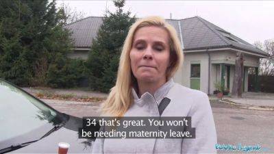 Public agent desperate cougar ebony canary fucks for a job - sexu.com