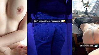 college girls snapchat compilation of dirty fucking TRIPLE SCREEN. - ah-me.com