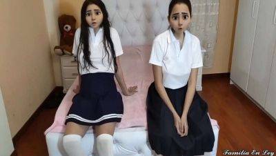 Stepdad Teaches Tiny Latina Stepdaughter Doggystyle - Big Dick Fucks Tight Ass - veryfreeporn.com