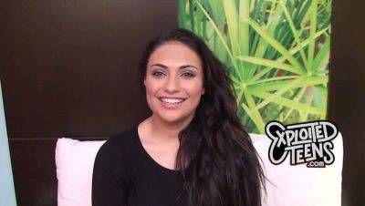 19 Year Old Brunette Teen Rikki Nyx Shows Off Her Natural D Cup Tits - Blowjob & Sloppy Fun - veryfreeporn.com