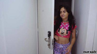 Skinny Teen Addicted to Her Phone Gets Fucked Hard in Gym - Facial Finish - porntry.com