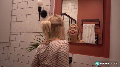 A hot shower leads perky blonde Helen to the bedroom with her boyfriend for a blowjob and a hardcore fucking complete with a facial. - hotmovs.com