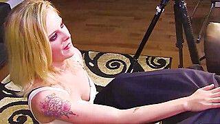 Busty L.A Blonde Jenna Gets Her Pussy Fillied With A Dildo And A Big Cock! - ah-me.com