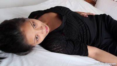 Filipina with Torpedo Nipples Takes Huge Cock - Asian Blowjob & Creampie - veryfreeporn.com