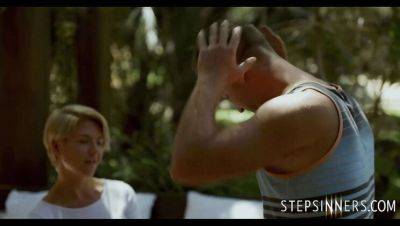 Kit Mercer - Van Wylde - Hot Blonde Step Mom Fucks Step Son Outside - Cheating MILF Fantasy - veryfreeporn.com