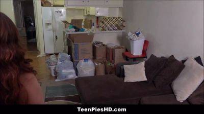 Hot teen cum inside from nerdy neighbor - sexu.com