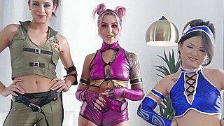 Mortal cumbat cosplay foursome - ah-me.com