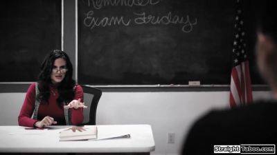 Teen fucks her big tit teachers stepson to get her grades up - hotmovs.com