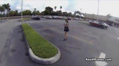 Blown by broke busty teen at parking lot - sexu.com