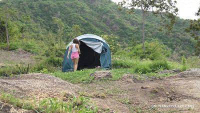 Step Sister Fucks Step Brother Hard - Tent Sex & Deep Throat Blowjob - porntry.com - Russia