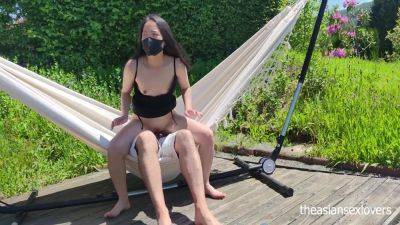 My Asian Neighbor Helps Me Test My Hammock... It Ends In Orgasm And Creampie - hclips.com - Japan