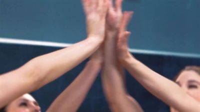 Kira Noir - Girlsway - brunette greatest friends welcome new neighbor Kira Noir the way they know best! spunky 3-way - sexu.com