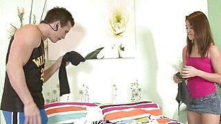 Teen babysitter messed up then gets fucked by her boss - ah-me.com