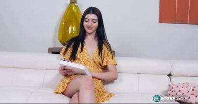 Newcomer Julia James tells us about herself and then spreads her 19-year-old pussy just for you. - sexu.com