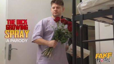 Faux hostel - micro schlong boy gets taller 8 inches with penis growing spraying and gets into a threesome with wild aussie blonde babe and euro dark haired girl with fatty bootie and pumps them with his fresh Big Dick - sexu.com