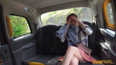 Fake cab - nice dark haired teenage in ponytails gets pumped by hard cock and busted with dude jam - sexu.com