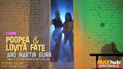 Fakehub - asshole award winning actor nails a blonda natural hottie and a horny petite asian thai beauty in oily and hardcore three way and recording them in lezzie activity before fucking their narrow Wet Pussy holes - sexu.com - Thailand