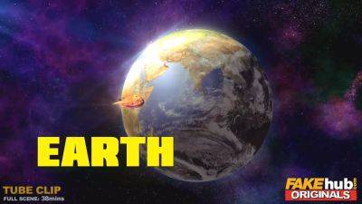 Fakehub - faux taxi john cryogenically defrosted to fuck gorgeous female space adventurer with Big Tits in her bootie and give her a enormous facial cumshot - sexu.com