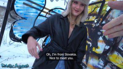 Public agent french teen cheats with very first Big Dick public demonstrating and fucking sex - sexu.com - France