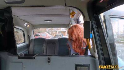 Faux cab beautiful redhead dressed in lengthy ebony leather shoes fucked hard and swift - sexu.com