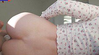 Morning Sex with Horny Big Tits Roommate Girl ended with a Creampie - ah-me.com